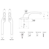 Connoisseur Offset Locking Window Handle Connoisseur Offset Locking Window Handle
